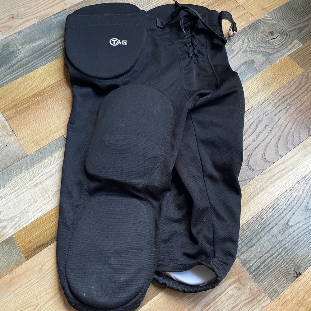 TAG Black Padded Football Girdle Protective Pants Hip Thigh Knee Pads